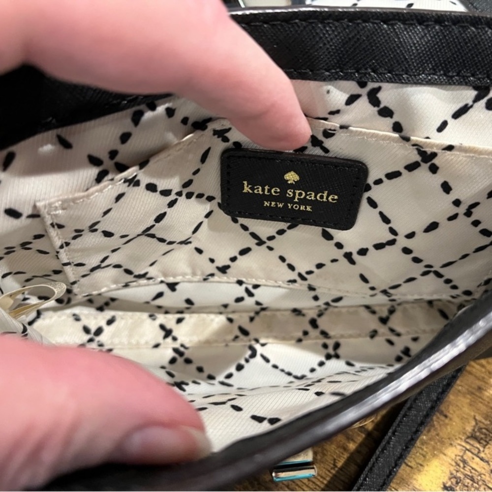 Kate Spade Newbury Lane Saffiano Crossbody Bag Black - Picture 4 of 15
